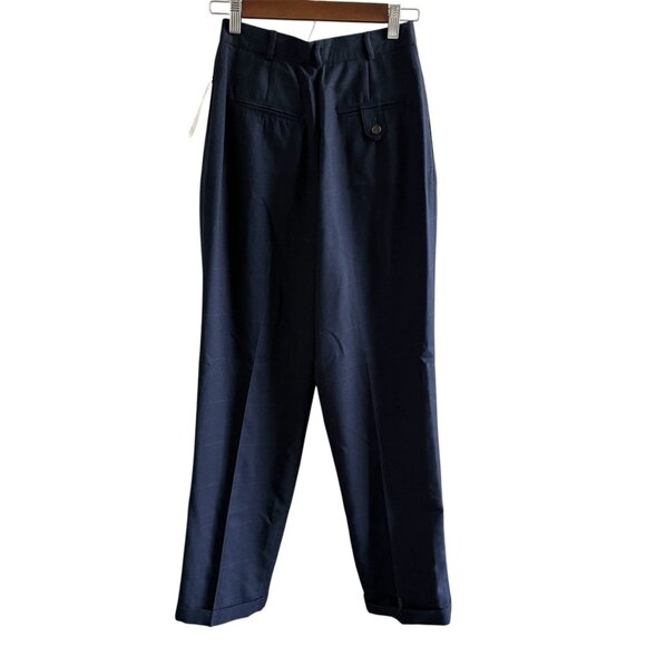 VTG Ralph Lauren Women’s Sz XS/S Wool Plaid Pleated Trouser Pants USA Made NEW - Picture 2 of 15